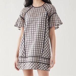 Club Monaco Black and White Plaid Dress